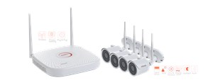 קיט 4 מצלמות IP אלחוטי להתקנה עצמית full hd 1080p מושלם