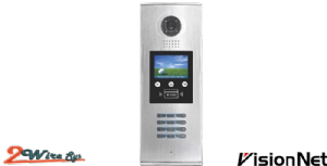 פנל אינטרקום 2 גידים לבניין עד 128 דירות VisionNet
