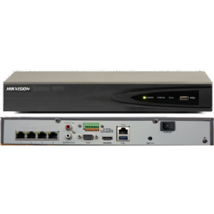 ל 4 מצלמות IP עם סוויצ POE מובנה דגם DS-7604NI-E1/4P/A