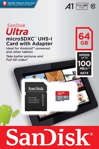 כרטיס זכרון 64GB SanDisk